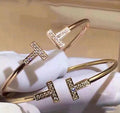 Rose Gold Zircon Bracelets Set of 5 Lightweight Elegant Accessories