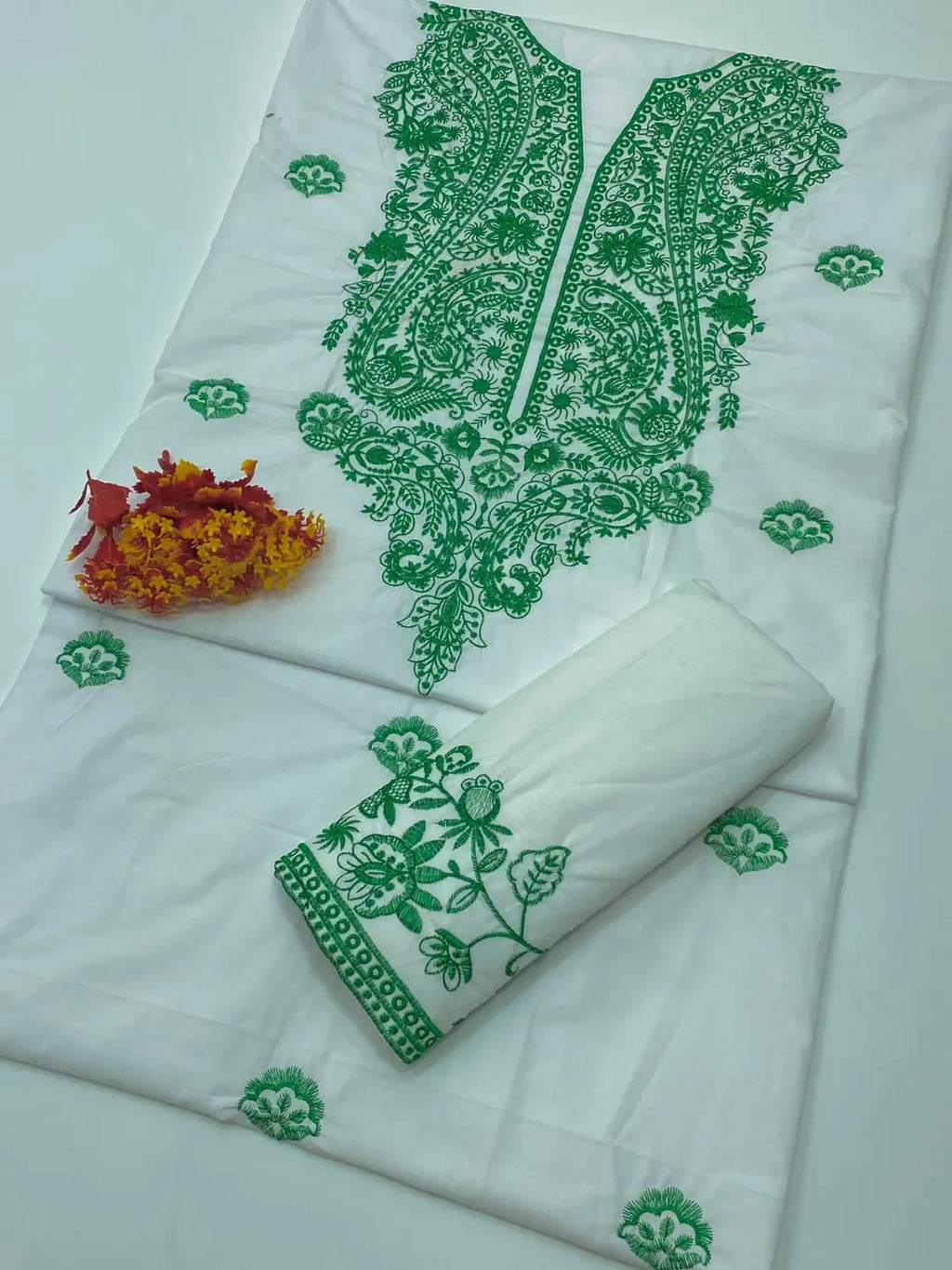 2 Pcs Women's Unstitched Embroidered Suit